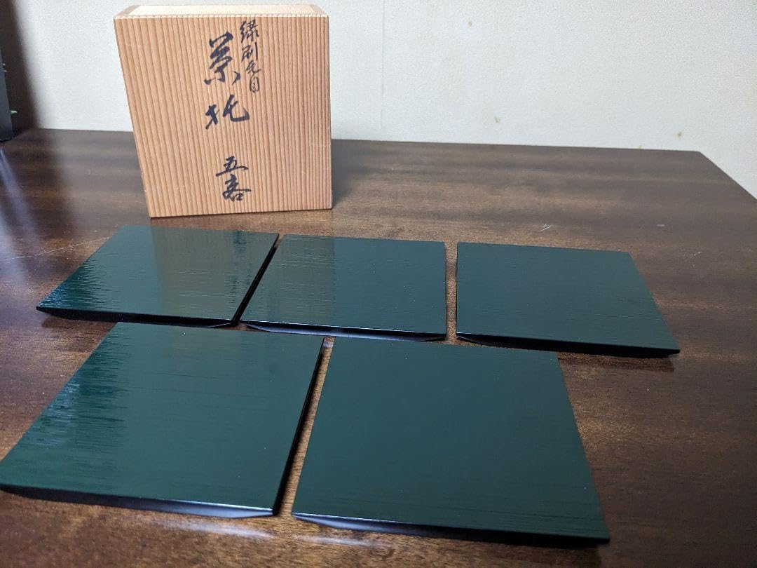 【お値下げ】輪島塗　慶塚作　茶托５客 89fb5e1bce0ede342c4a2c2383516e