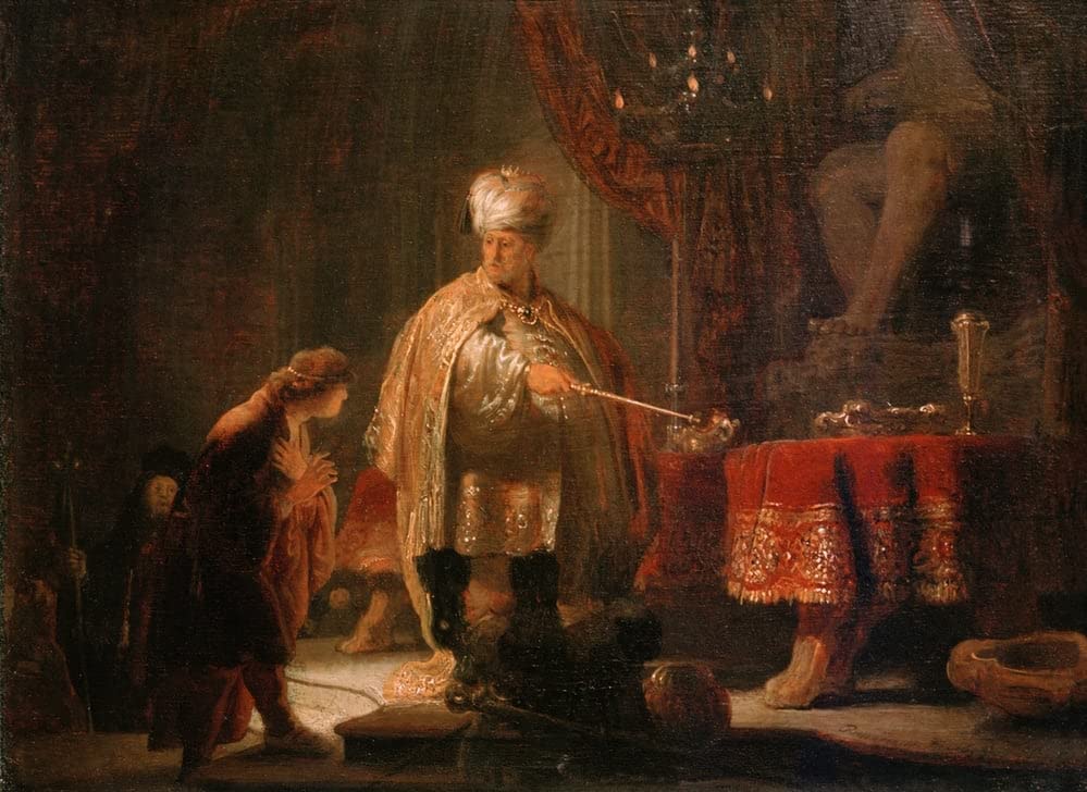 Tableau Daniel et Cyrus Rembrandt toile émouvante histoire art déco maison 60x90