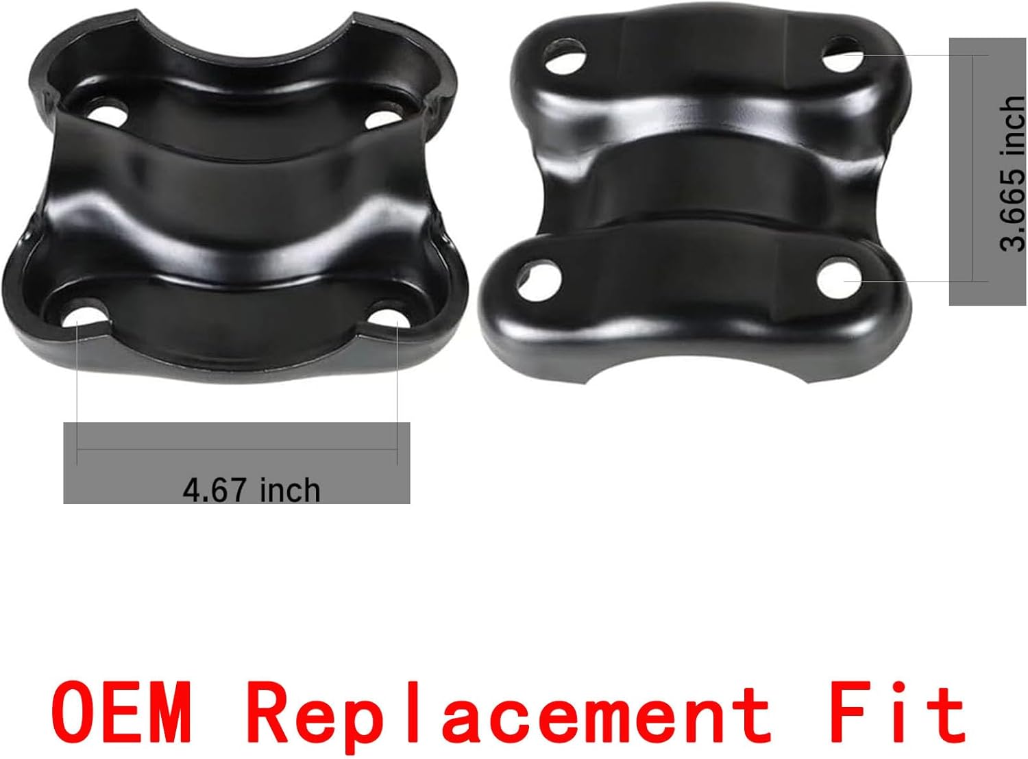 BST BSSP Pair Rear Leaf Spring U-bolt Plate Compatible with 1995-2002 Dodge Ram 1500 2500 3500, Suspension Axle Mount Bracket, Replace # 52038459