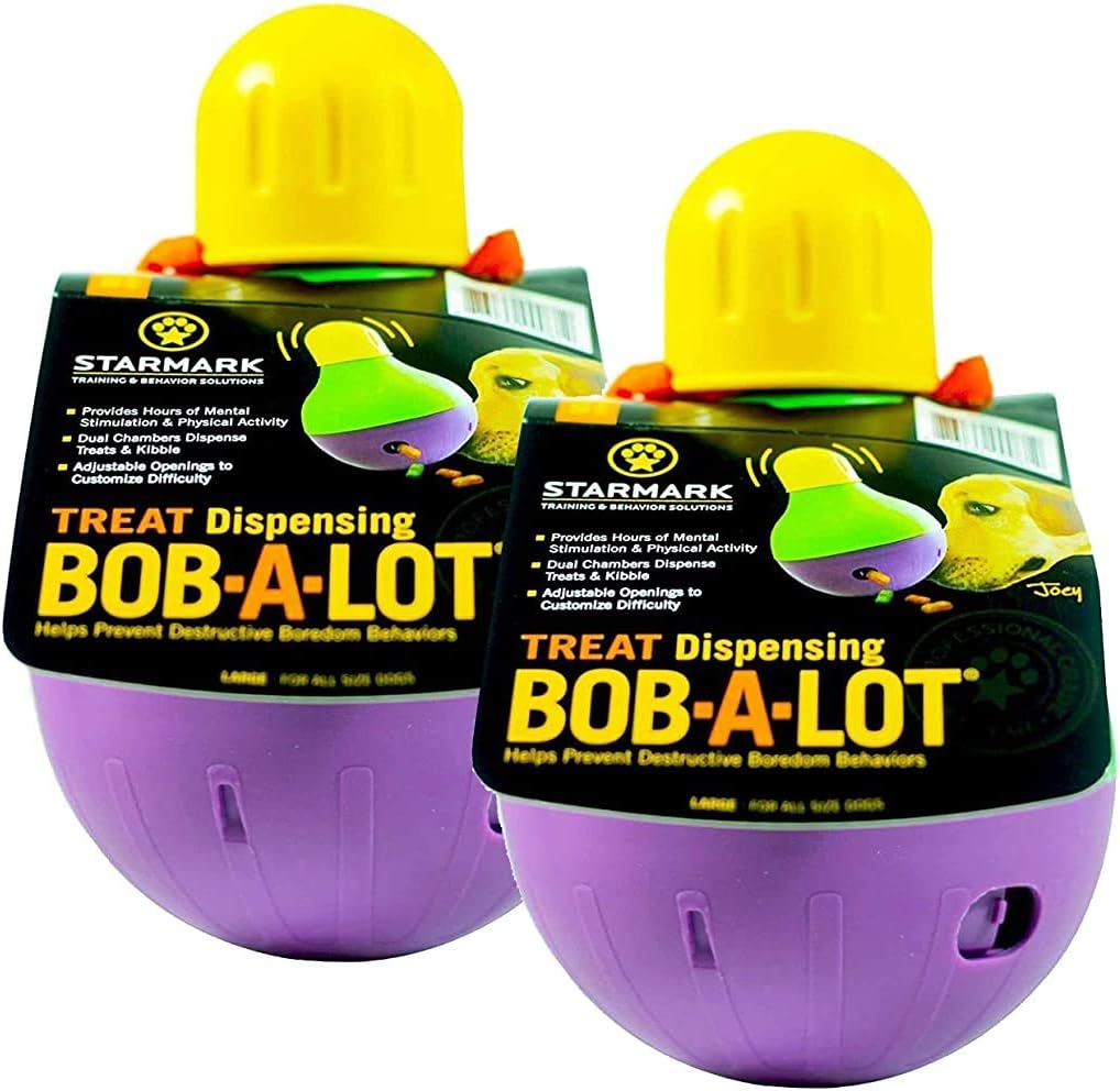 Starmark (2 Pack) Large BobALot Interactive Dog Toys