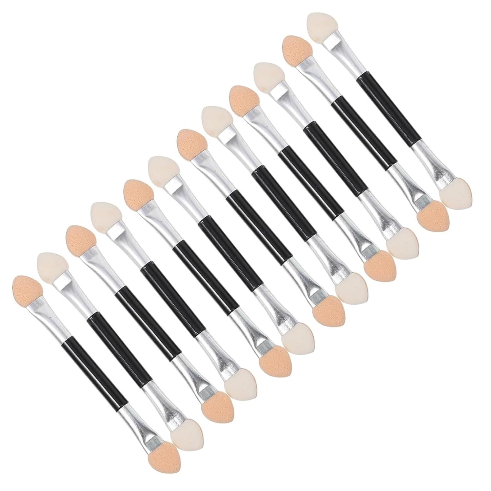 Hair Line Professional Dual Sided Eyeshadow Applicators Soft Sponge Eyeshadow Makeup Brushes Eye Make up for Women Girls Home Salon 12 Pcs Multicolor-image-13