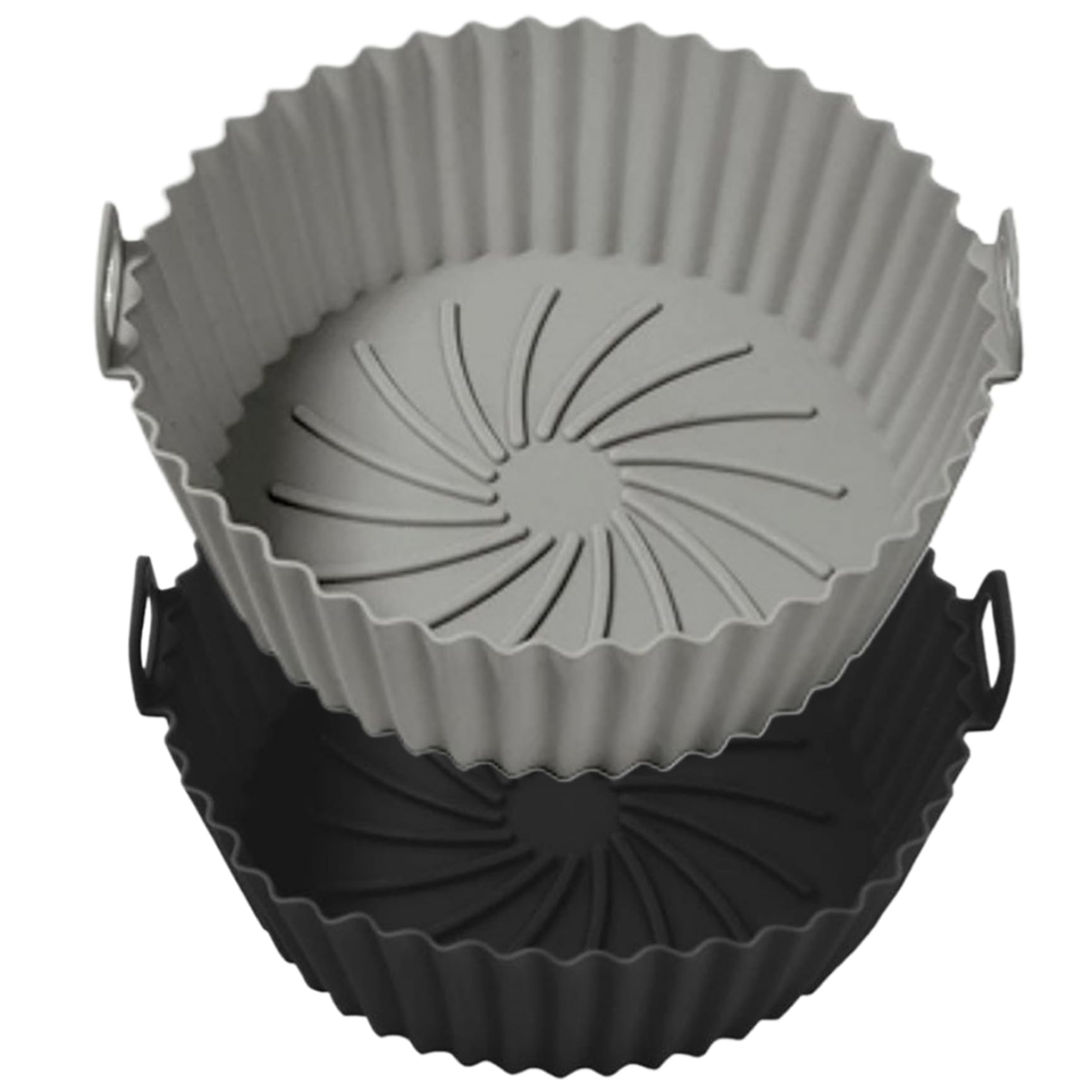 Faroby 2Pcs Silicone Air Fryer Liners, Airfryer Basket Liner 8'' Round Air Fryer Inserts Reusable Oven Liner