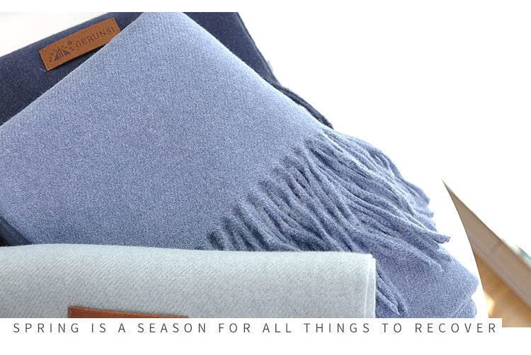URYYRIT Sciarpa Scarf da Donna Autunno E Inverno Addensato Collo Caldo Colore Solido A Doppio Utilizzo della Nappa Lunga Una Sciarpa Spessa