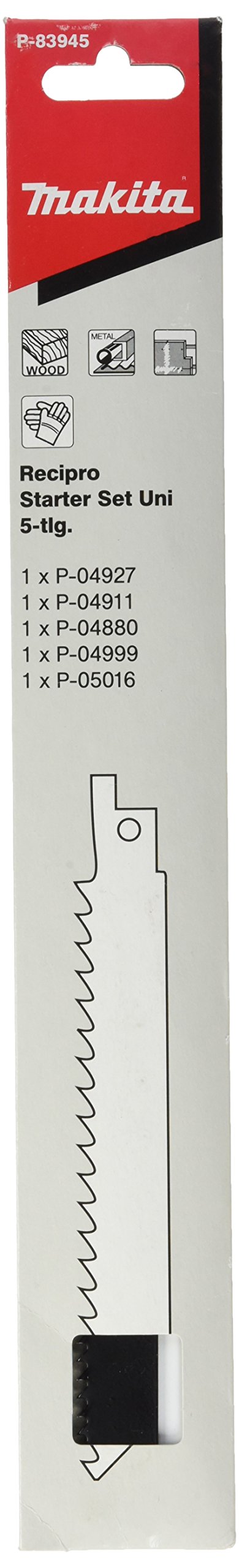Makita Jr3070Ct Piła, Czarny/Niebieski, 550 mm x 130 mm x 310 mm & Makita P-83945 zestaw brzeszczotów do piły szablastej