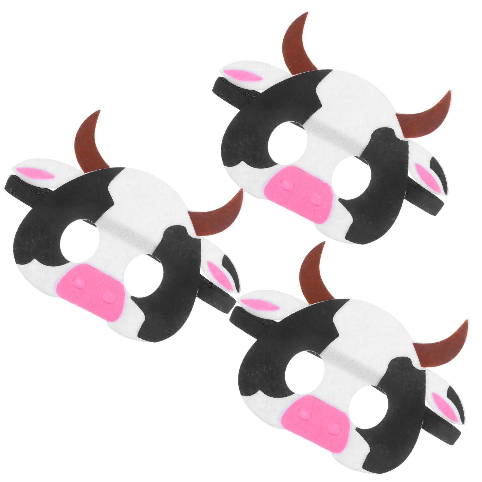 TOYANDONA 3pcs Animal Masks for Boys and Girls Funny Cow Mask Animal Party Decorations