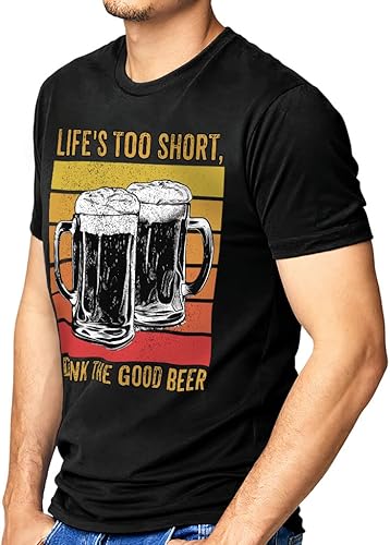 Miniatura 2 de Camiseta de gamuza con estampado de cerveza - Camiseta con estampado retro - Camiseta de gamuza gráfica