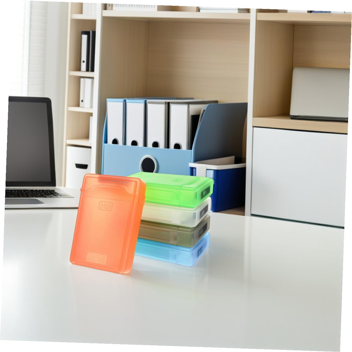 Generic 15pcs Portable Hard Drive Storage Cases Shockproof Plastic Enclosures Hard Disk Protectors for Office and Home Use