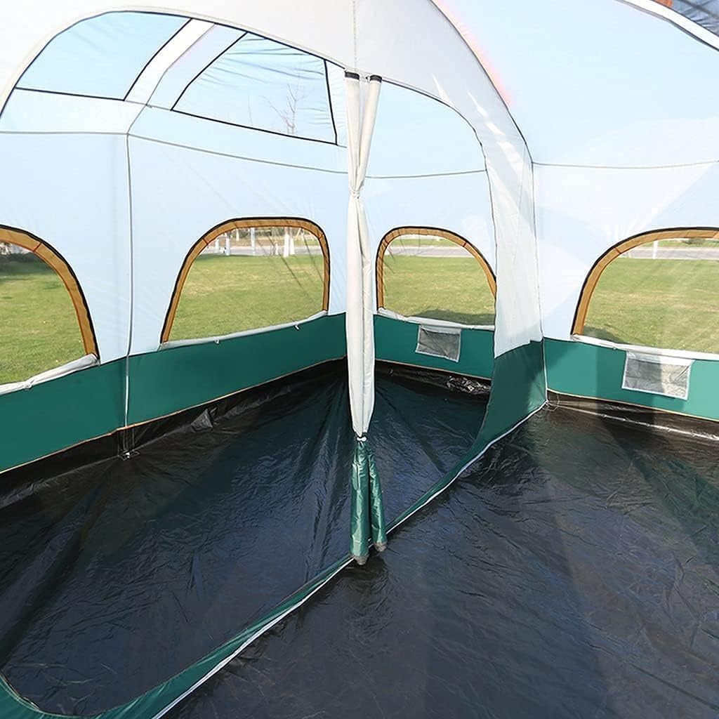 Tenda Campeggio 5-8 persone, 4 Stagioni Doppio Strato Tent Familiare Tunnel Zaino Copertura impermeabile Antivento pavimento cucito Attività All'aperto Viaggi