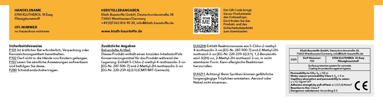 Flüssigkunststoff 1K KLUTHEROL Easy Abdichtung - 4KG zur Abdichtung von Flachdächer, Balkone, Detailanschlüsse und Bauelemente