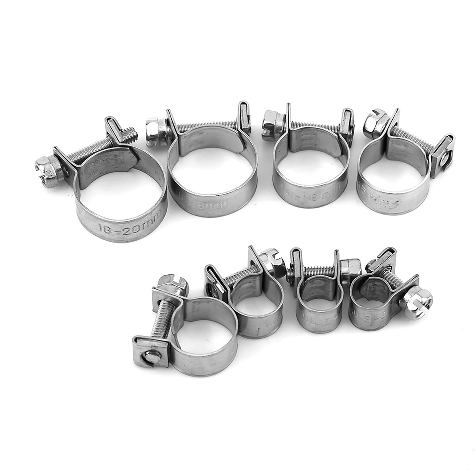 Hqycl 13-15Mm Stainless Steel Fuel Line Pipe Hose Clamps Clip 6Mm‑20Mm Optional Size Hose Clamps Hose Clips Hose Fastener Pipe Clip(13-15Mm)
