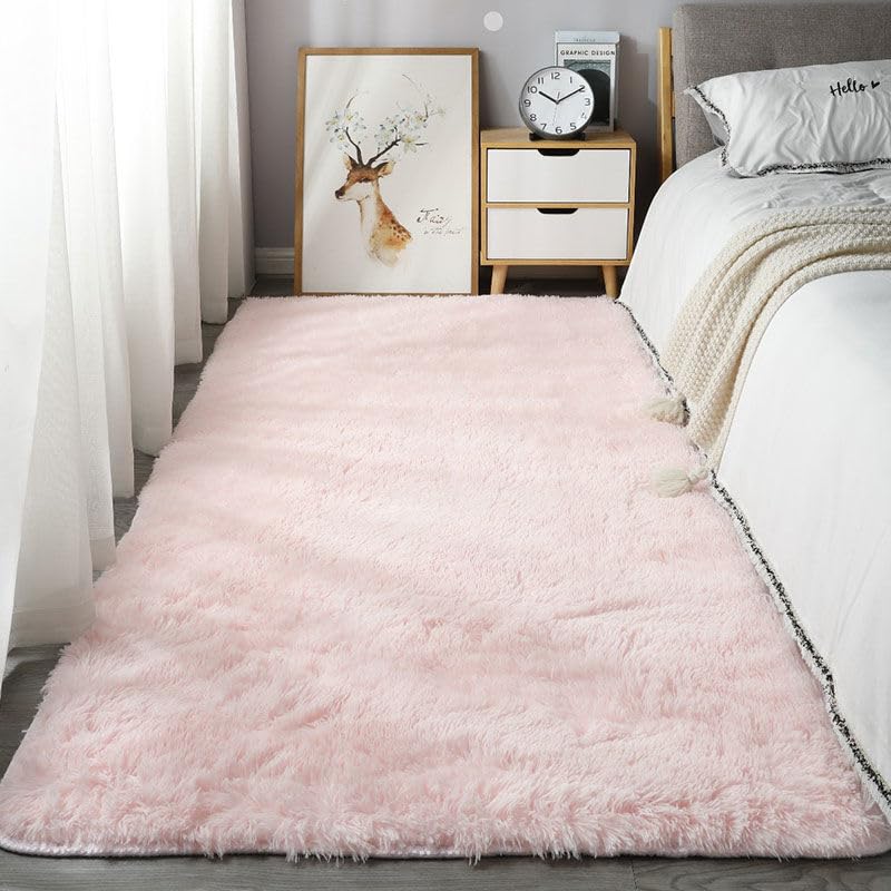 Area Rugs for Bedroom, Modern Soft Non Slip Rug Washable Floor Carpets for Bedside, Soft Touch Fluffy Carpets,Pink #2,200cm×300cm