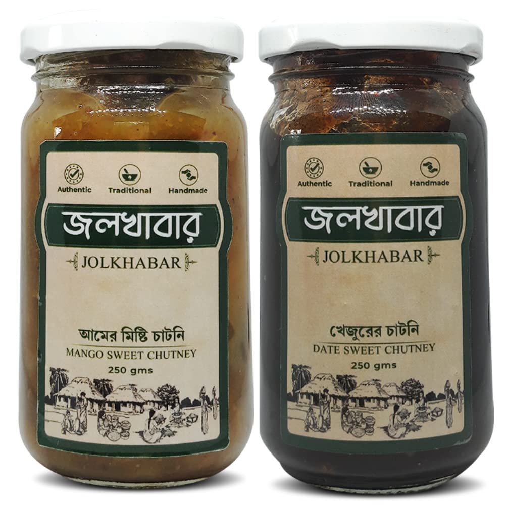 JOLKHABAR | KHEJUR Misti Chatni n Aam Misti Chatni | 500gm Pack - Date Sweet Chutney n Mango Sweet Chutney | Bengali Misti Chutney | Authentic Traditional Handmade | 500gms Pack (250 gms each) | Pack of 2 (B0BBSGC7MP) Amazon Price History, Amazon Price Tracker