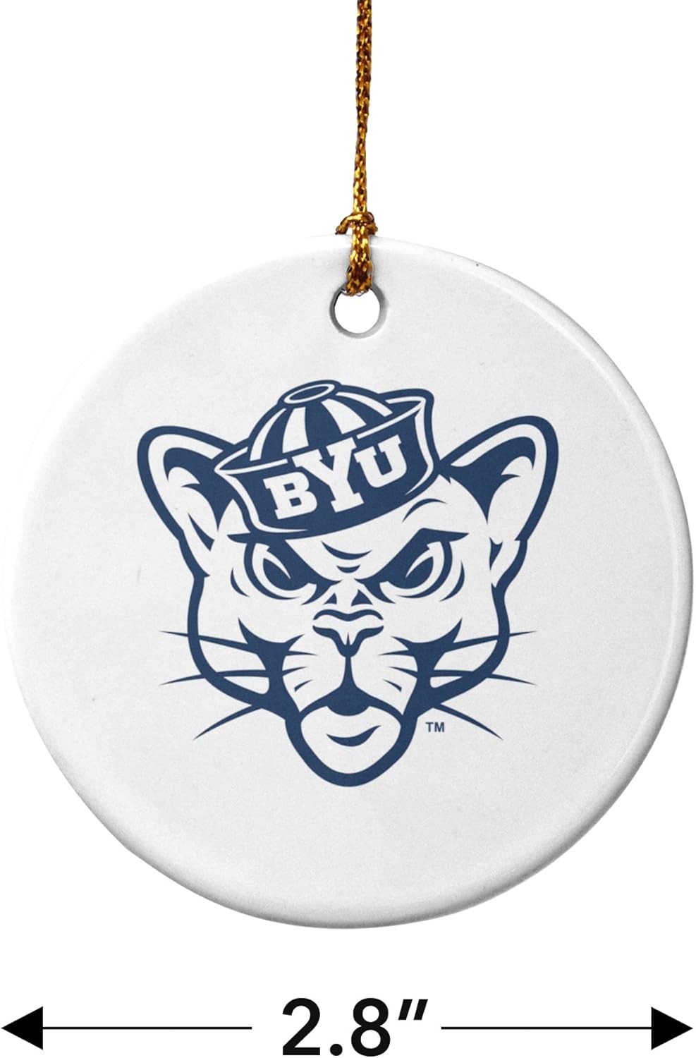 GRAPHICS & MORE Brigham Young University Secondary Porcelain Holiday Christmas Tree Ornament - 2.8" (7.1 cm) - Image 3