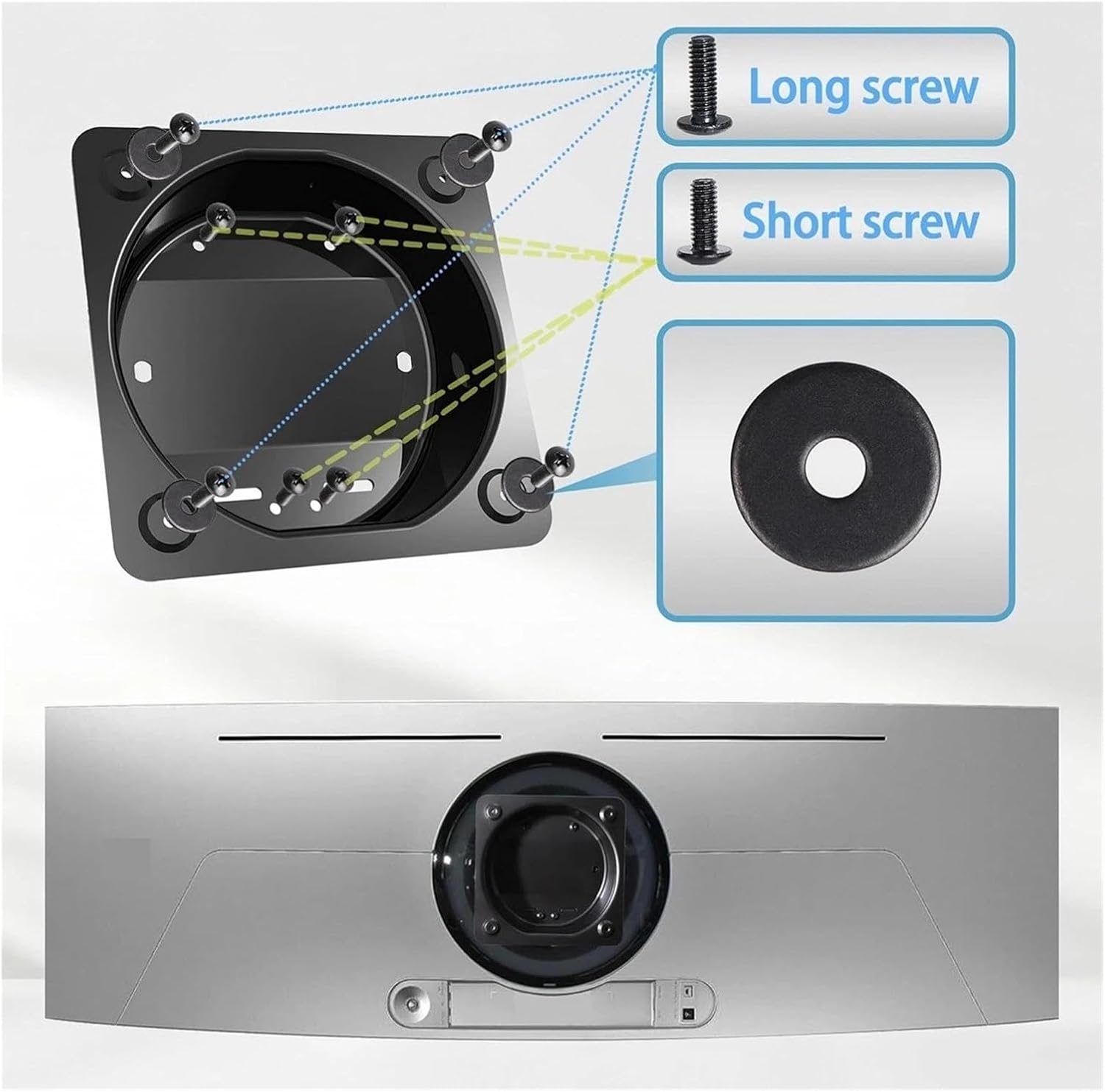Monitor Parts Wall Mount VESA Adapter Bracket，Compatible for Odyssey，OLED G9 2023 G95SC 49INCH Monitor LS49CG954SNXZA S49CG954SN S49CG954S