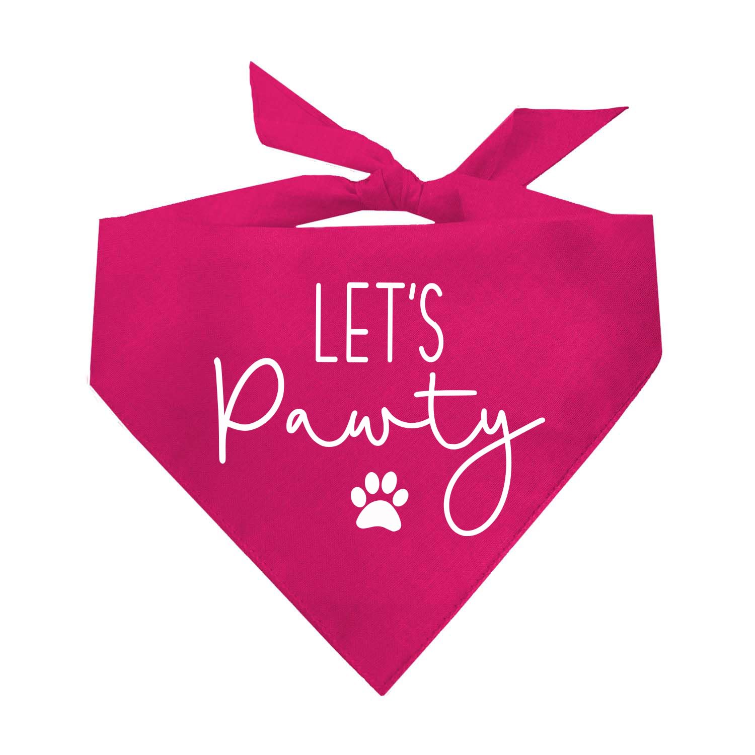 Let's Pawty Birthday Party Triangle Dog Bandana (Pink OS 385)