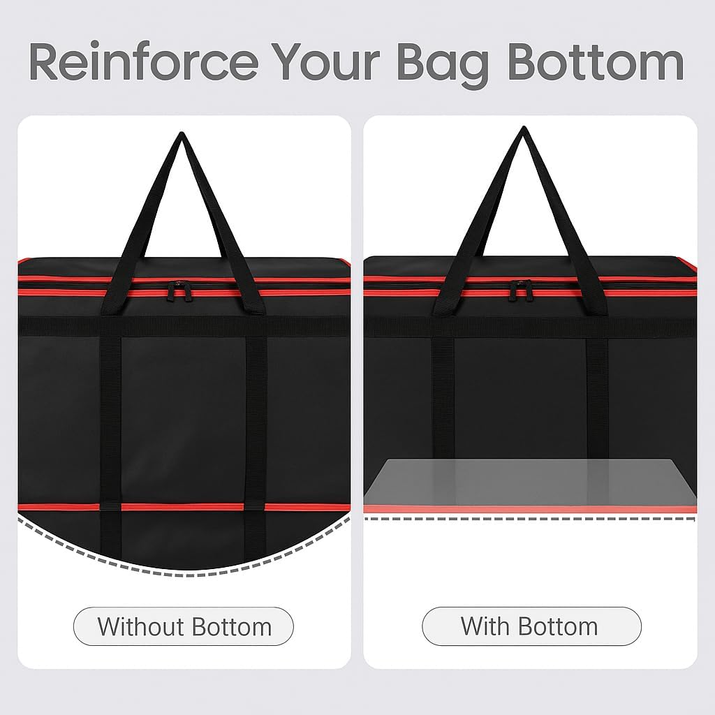 Bodaon XXXL Insulated Food Delivery Bag with Hard Bottom & 6-Cup Drink Carrier, Professional Pizza Delivery Bag for Commercial Catering, Thermal Frozen Grocery Bags, Heavy-Duty Hot Cold Carrier