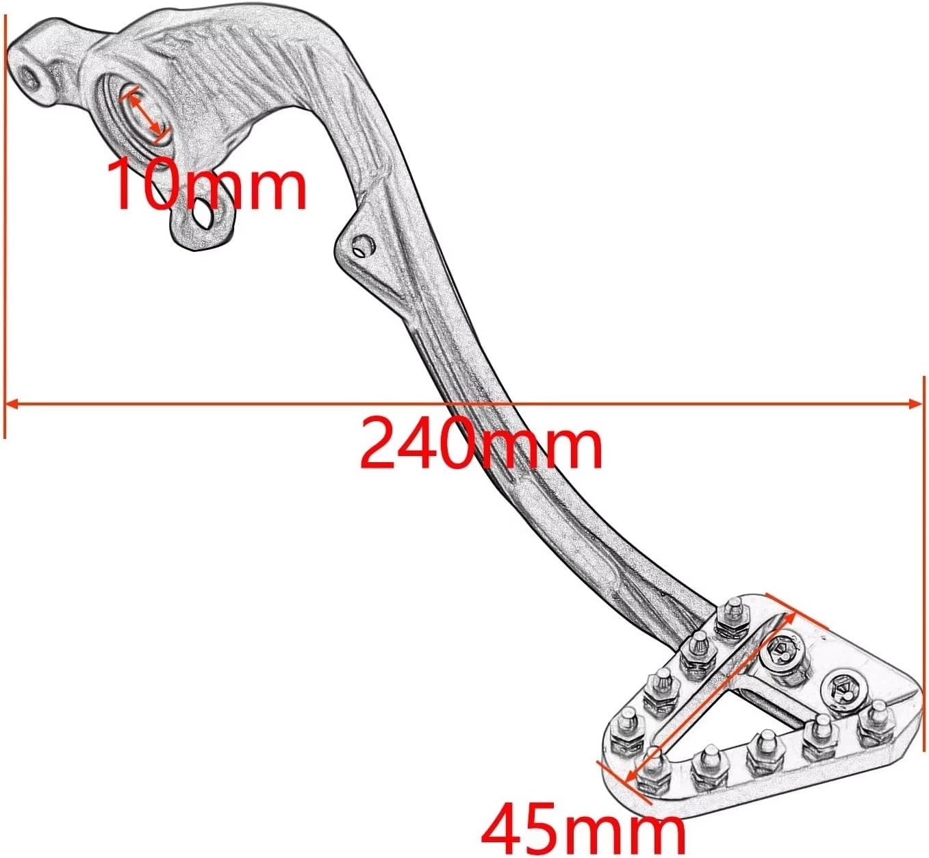 Motorcycle CNC Footbrake Lever Foot Brake Pedal For Husqvarna TC TE TX FC FE FX For KTM XC XCF 125-500 2023-2025 distintivo(03 Black Red)