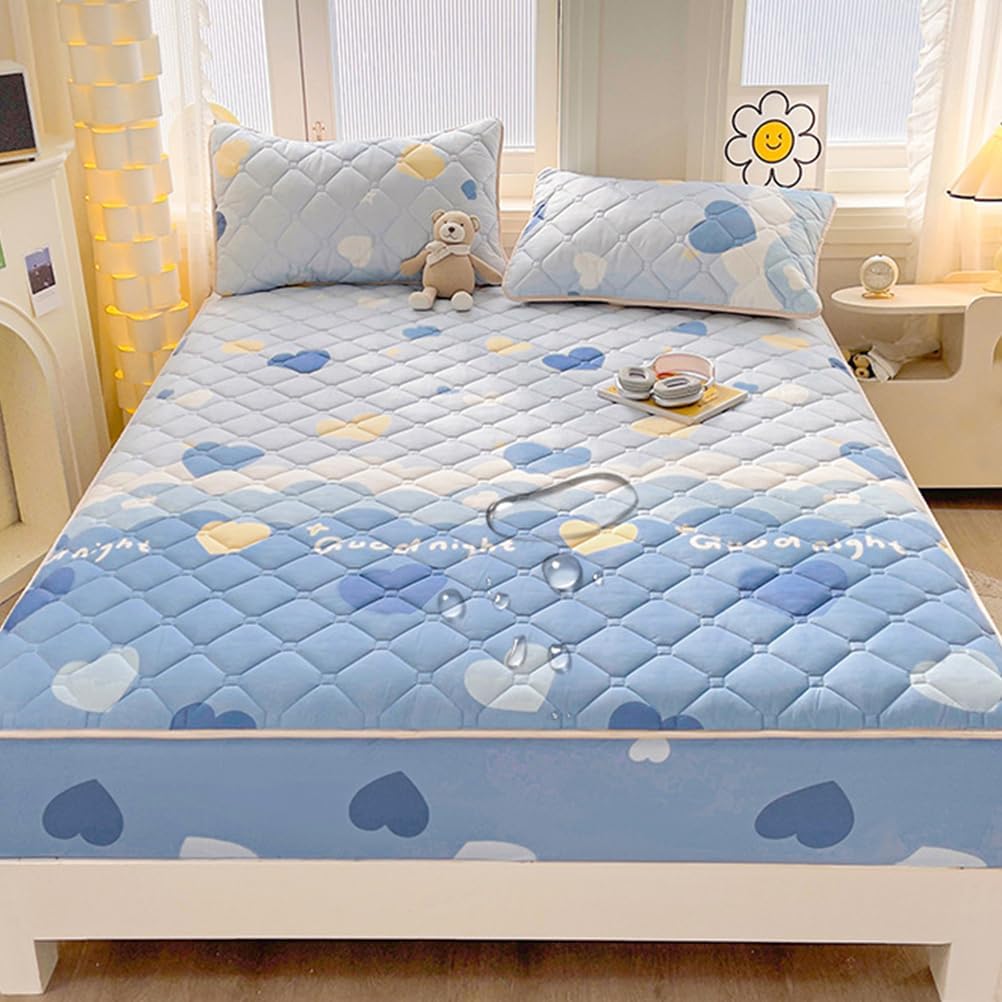 A,120 * 200cmFULL,LDLCYCN Waterproof Mattress Protector Queen King Full Soft Mattress Cover Dustproof Fitted Sheet with 360° Elastic Band Breathable Mattress Pad Cover with 11 in Deep Pocket