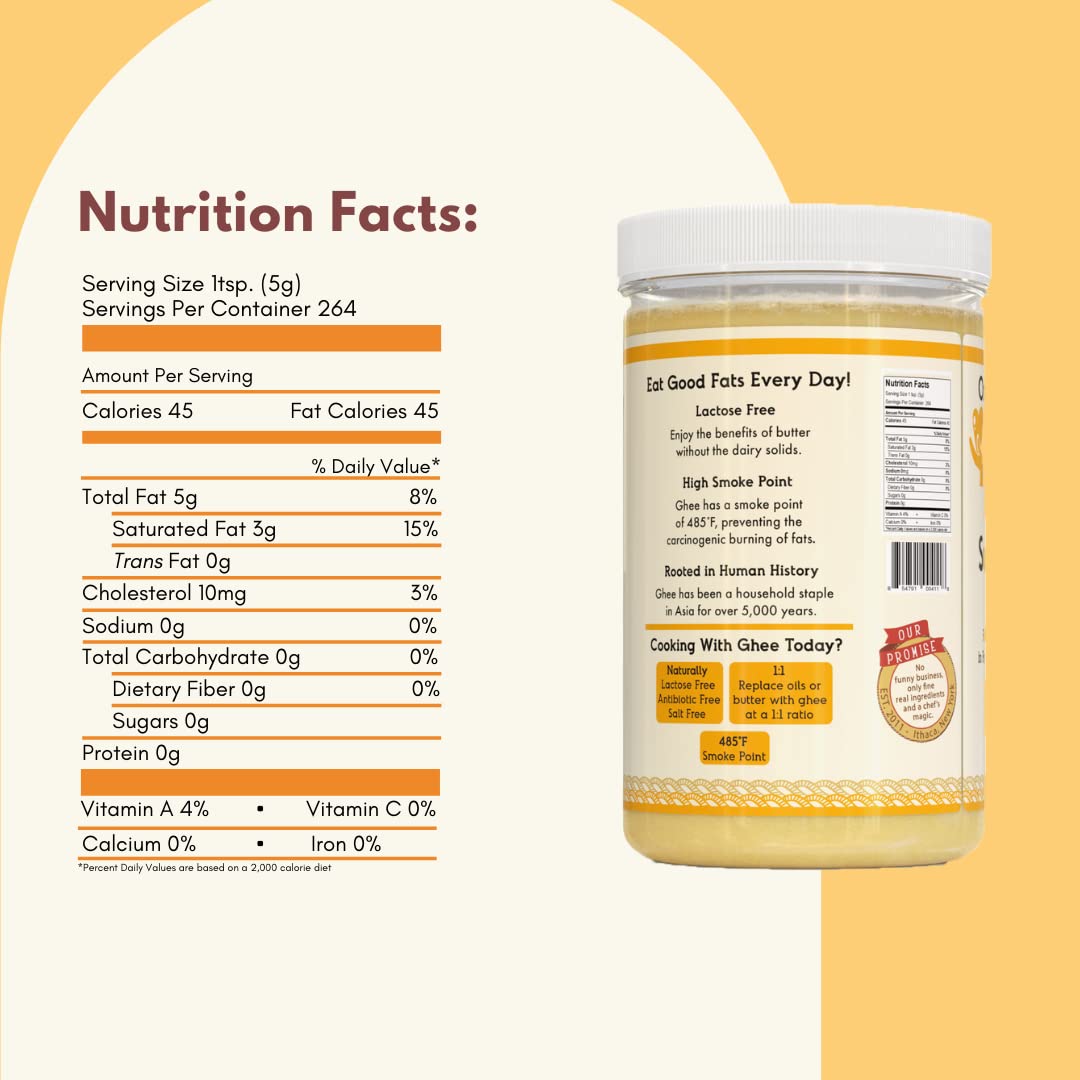 Buy Classic Ghee Butter, GrassFed by Indian Milk & Honey, 44 oz with