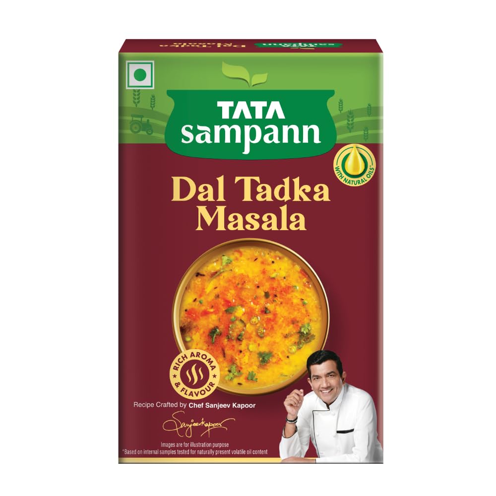 Tata Sampann Dal Tadka Masala with Natural Oils, 100g, Dal Tadka Masala Powder, Crafted by Chef Sanjeev Kapoor, With Chef’s Exclusive Tip, Rich Aroma & Flavour-image-33