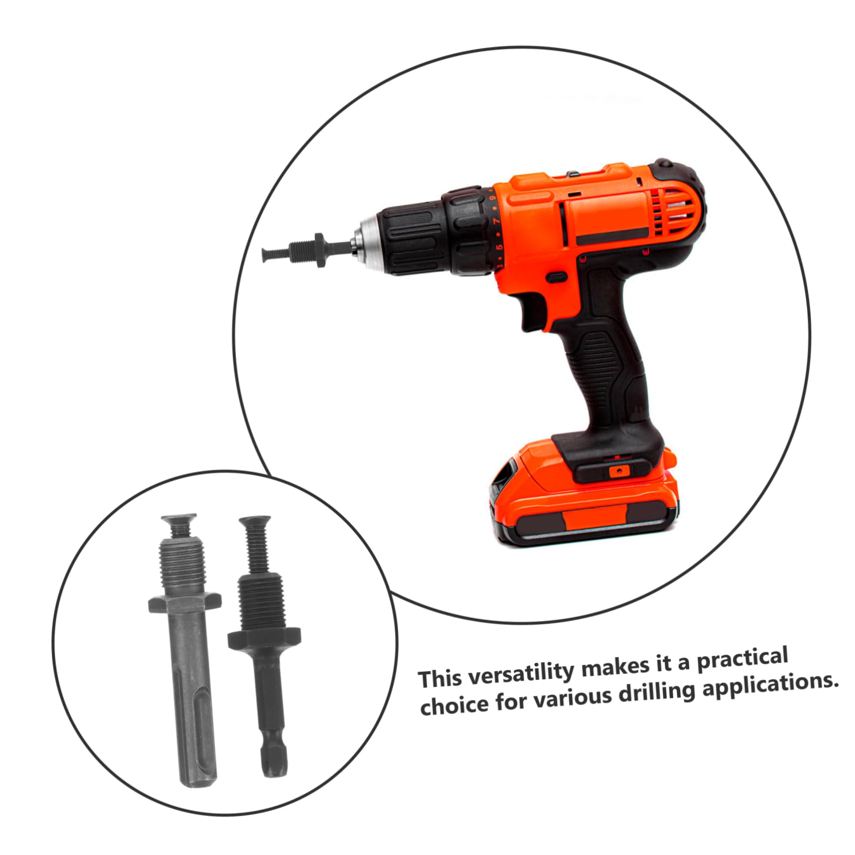SHINEOFI 4 Set Convertitore Elettrico in Mattoni Asta Attaccamento Adattatore Per Chiave Elettrica Adattatore Per Trapano Avvitatore A Percussione Da Trapano A Presa 4 Pezzi*4