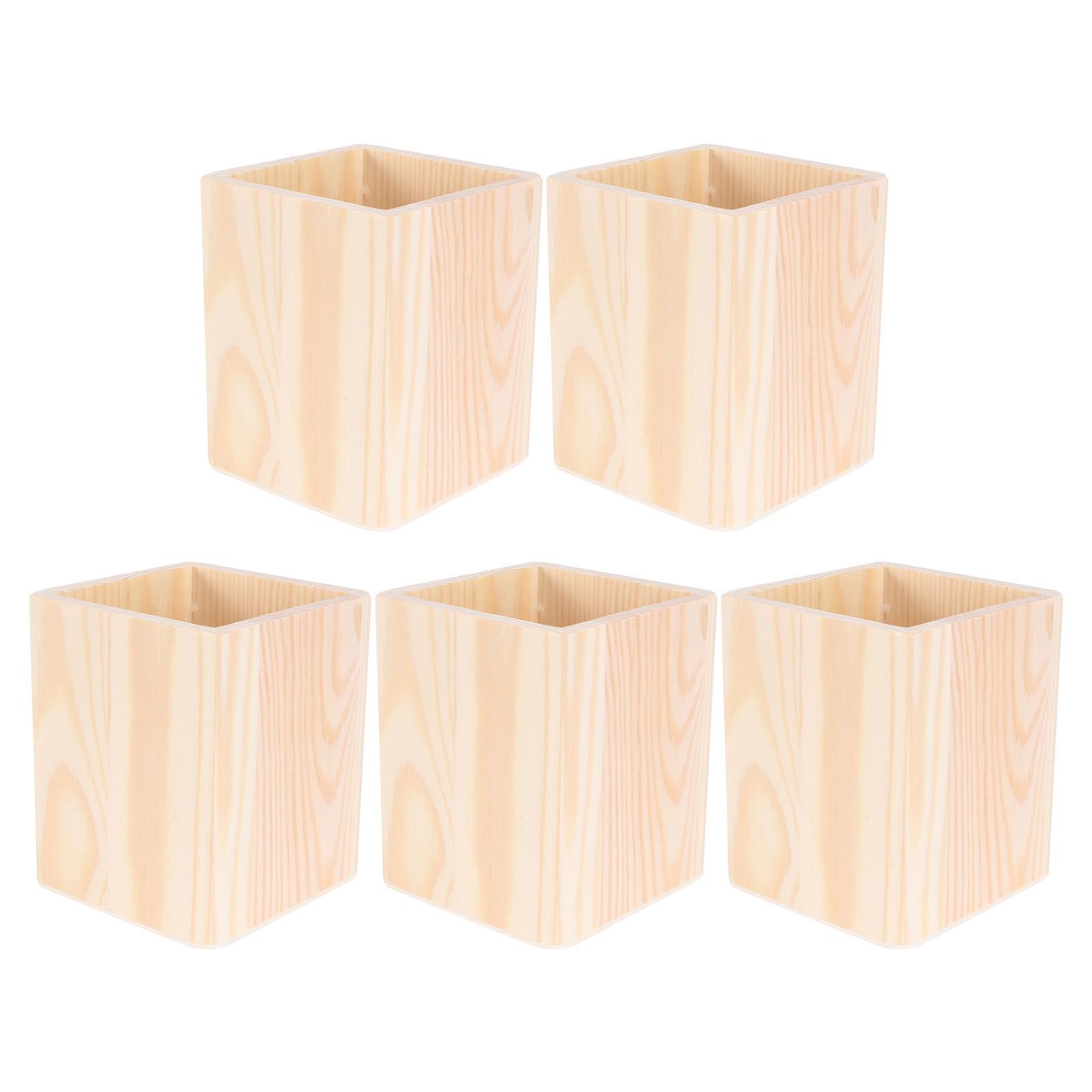Porte-crayons en bois, rangement pinceaux maquillage et organiseur bureau