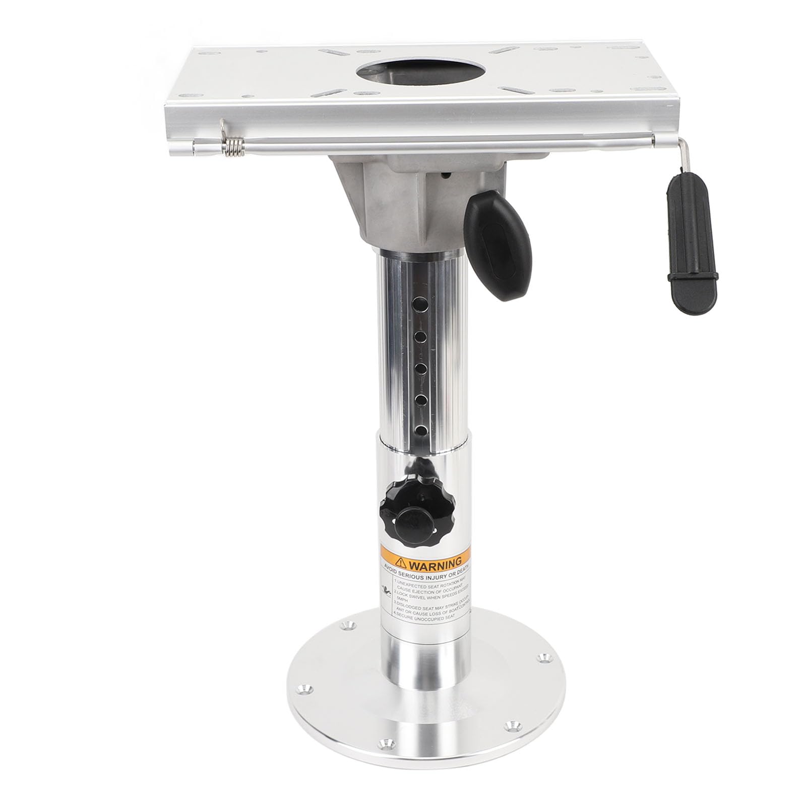 Drfeify Podstawa do Siedzenia łodzi Podstawa do Siedzenia Morskiego ze Stopu Aluminium 330 480 Mm Regulowana wysokość Obrót o 360 Stopni Przesuwana 80 Mm Zdejmowana Fotela Kierowcy Jachtu RV