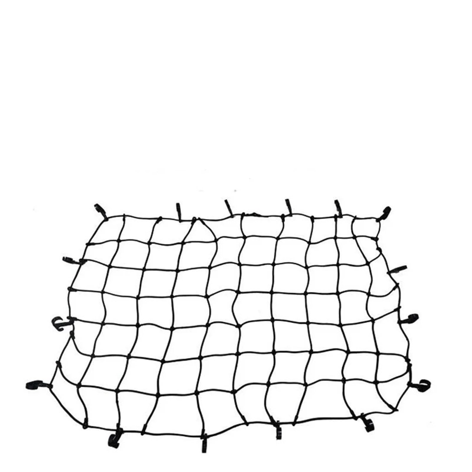 Muzhen Store Porte-Bagages de Toit de Voiture, Panier à Bagages, Filet de Chargement, Cordon élastique, Sangle d'arrimage, Maille avec Crochets, 100cm x 80cm