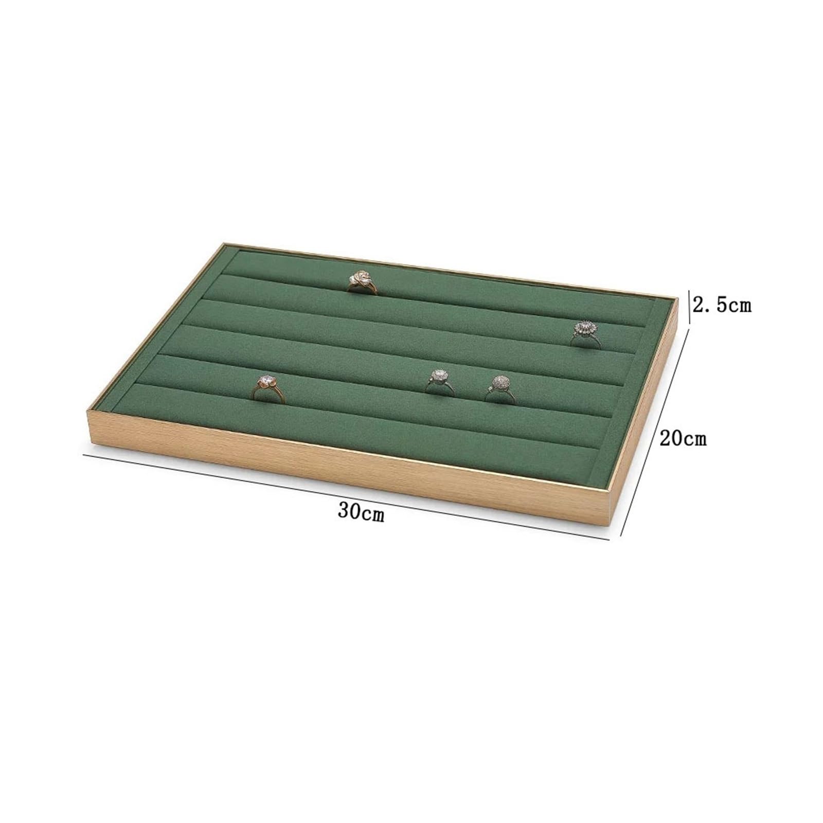 Stojak na biżuterię Microfiber Rings Holder Tray with Metal Frame