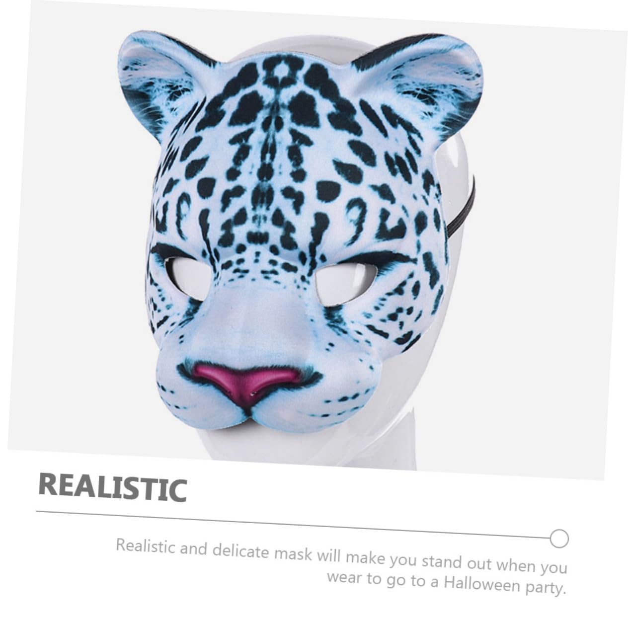 KESYOO 2pcs Halloween Snow Leopard Mask Mardi Gras Costume Masks Masquerade Half Face Mask Scary Halloween Mask Leopard Party Supplies Zoo Animal Masks Scary Mask LED Face Mask Eva