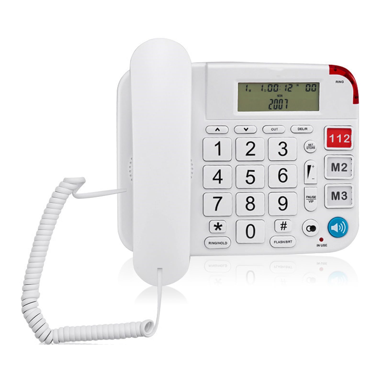 Telefono Fisso con Sim, Telefono Domestico, Pulsante Big, One Touch, Volume Elevato, Manite, Adatto per Ufficio, Hotel E Uso Domestico