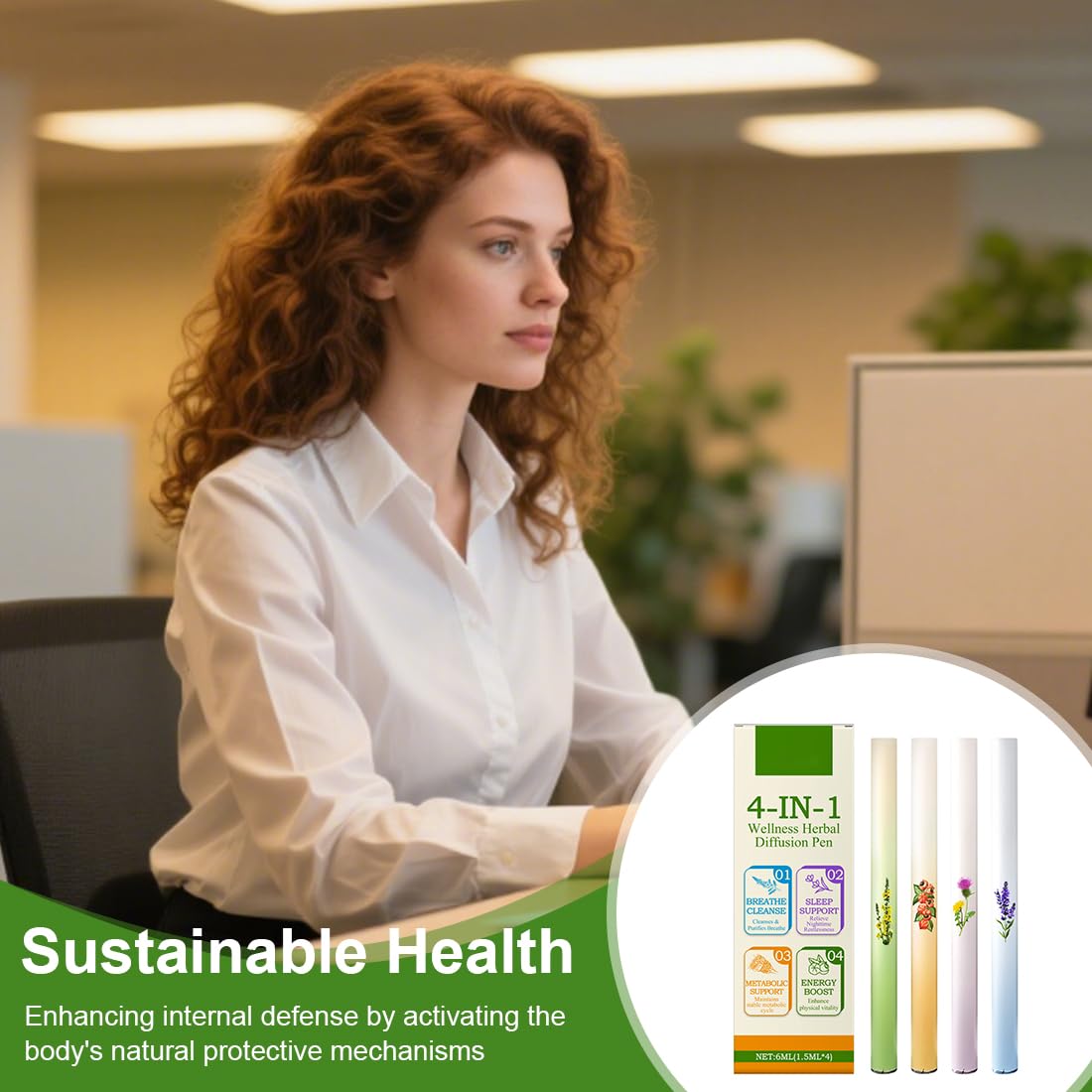 Set Da 4 Pezzi Diffusore Di Erbe Aromatiche Con Verbasco, Profumo Di Lavanda Timo e Menta Per La Pulizia Dei Polmoni, Rinfrescante Comfort Della Bocca