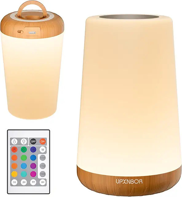 Lampada a LED da Tavolo Touch con 13 Colori RGB, Timer e Telecomando - Ricaricabile