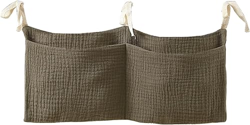 Miniatura 5 de CHENGBEI Bolsas colgantes para mesita de noche, botella de leche, bolsa de almacenamiento para cuna, bolsa organizadora de cuna, bolsa de pañales