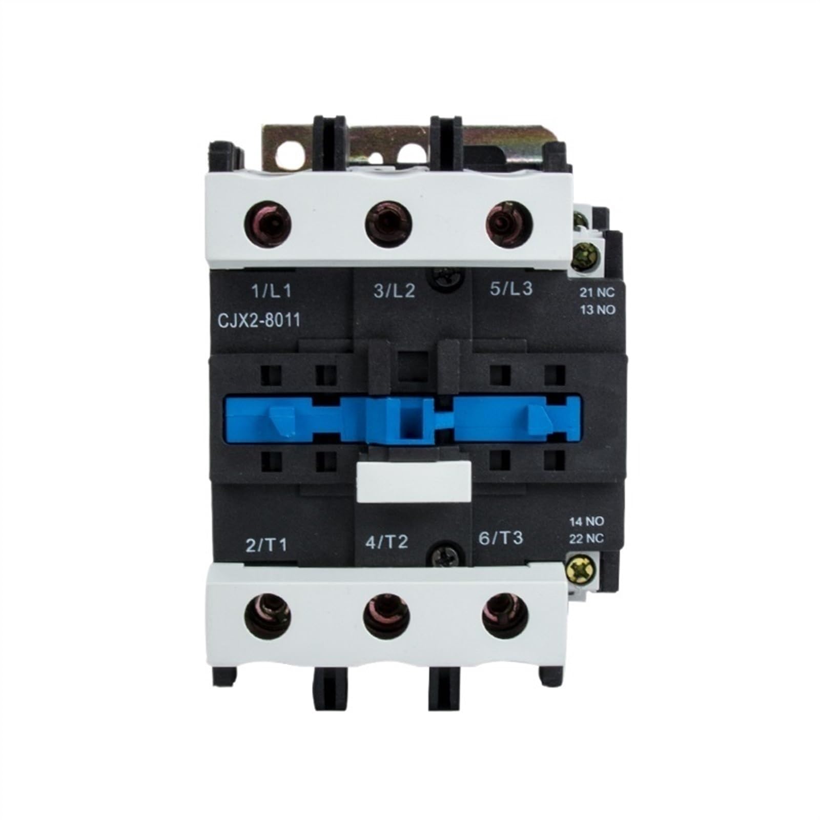 80 A stycznik AC CJX2-8011 8001 LC1 3-fazowy 3-biegunowy, bez cewki, napięcie 380 V, 220 V, 24 V, 50 Hz, szyna DIN, zamontowana na szynie 3P + 1NO 1NC stycznik (8011 110 V)