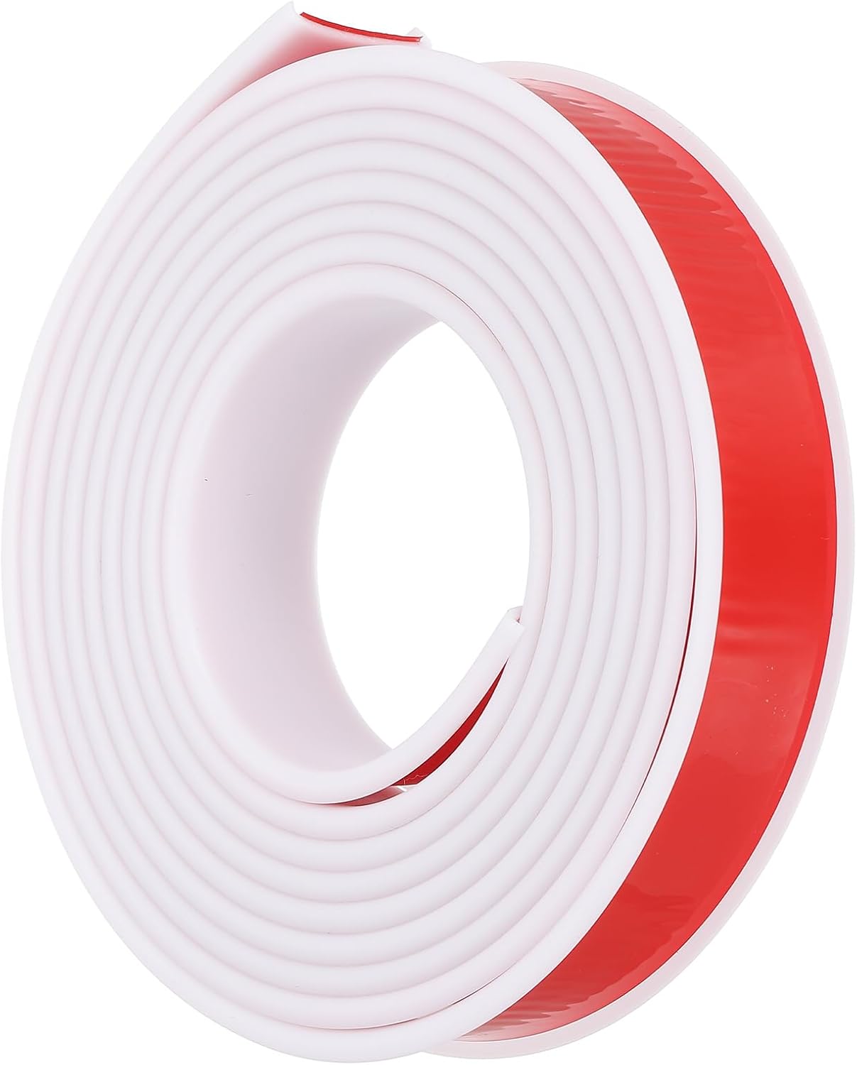 PATIKIL TPE U-Shape Edge Banding, 1-3/16 Inch x 16.4ft Self Adhesive Flexible Veneer Edging Trim Furniture Edge Protector for Shelf Cabinet Table Repair Restoration, White