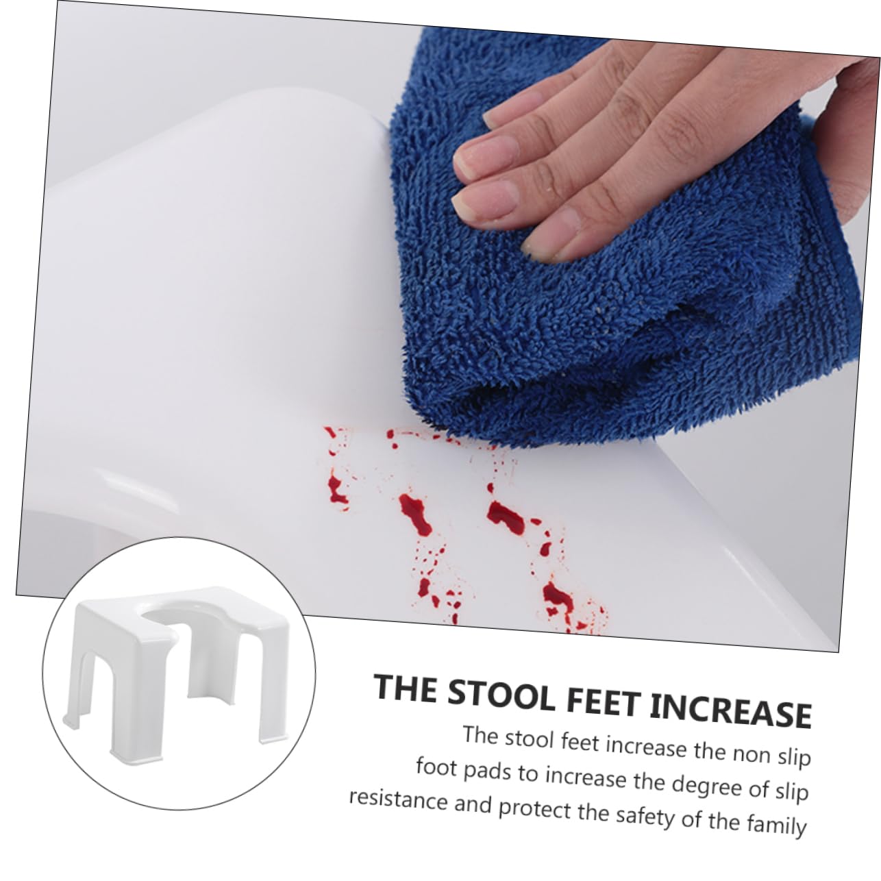 Sosoport 1Pc Creative Toilet Stool for Home Height Durable Material Non Slip Design Comfortable Bathroom Aid for Ergonomic for Toilet Use