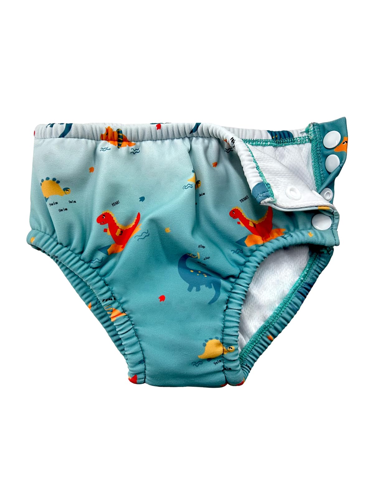 weVSwe Baby Boy Girls Swim Diaper Newborn Reusable Swimming Diaper UV Protection Adjustable Green Dinosaurs 12-18 Months