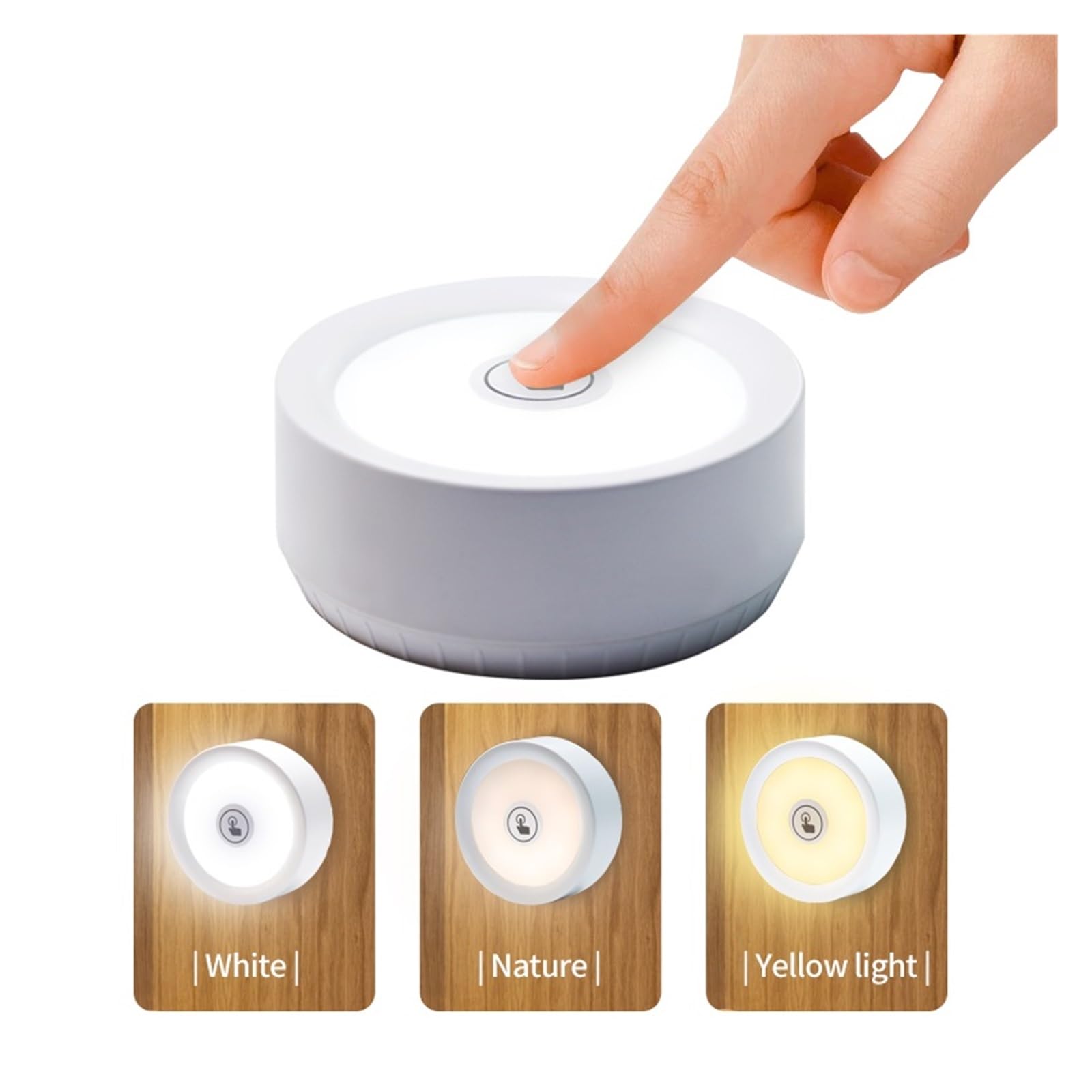 Nachtlicht Mit Berührungssensor, Wiederaufladbare LED-Unterschrankbeleuchtung, Magnetische Saugnapf-Nachtlampe For Den Schrankraum Bewegungsmelder