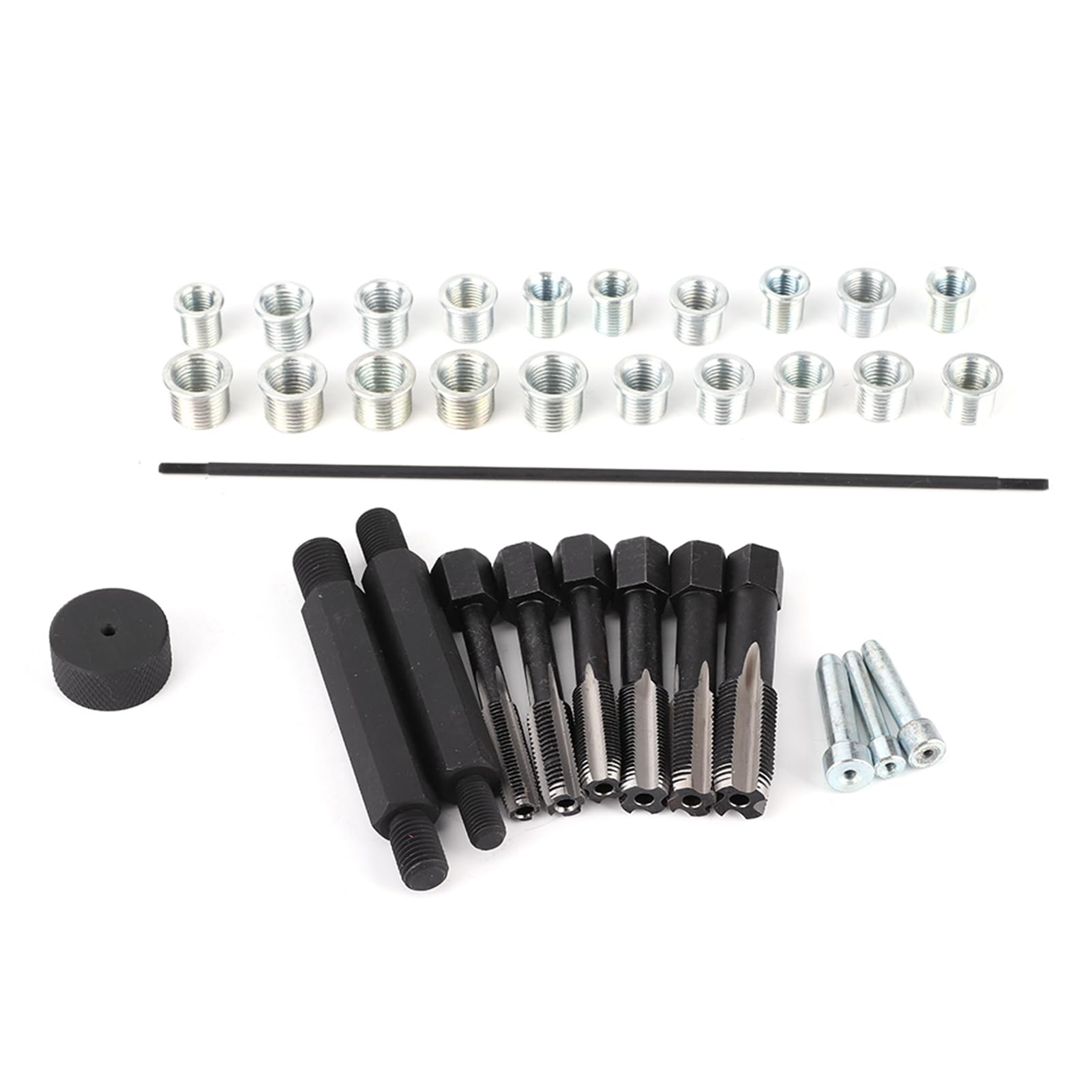 Kit De Réparation De Filetage De Bougie De Préchauffage, Outil De Réparation De Filetage 33 Pièces, Kit De Restauration De Filetage Métrique De Culasse, Outil D'insertion De Filetage De Broche De