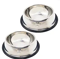 Kit 2 Comedouro 150ml Inox Tigela Pote Ração Água Pra Cães Filhotes e Gato