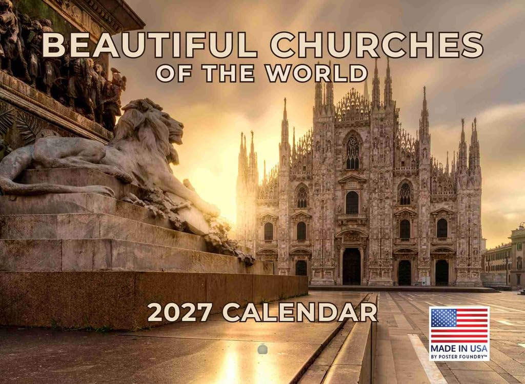 Beautiful Church Calendar 2027 Monthly Wall Calender 12 Month