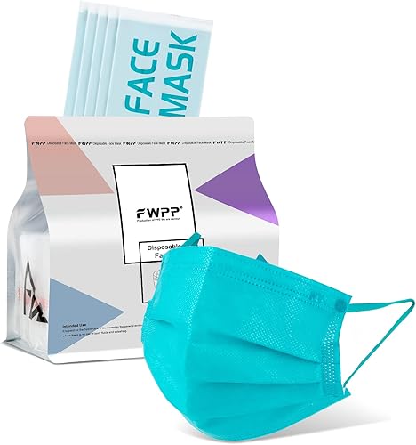 Miniatura 9 de FWPP 50cubrebocas desechables de 4capas con cintas elásticas para las orejas, color blanco perla