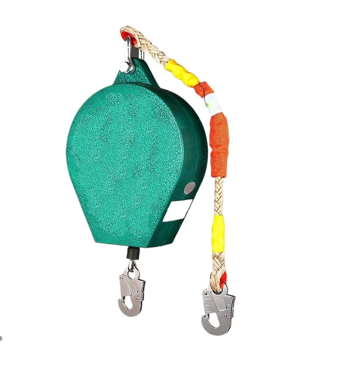 Antichute de ligne de vie auto-rétractable, longe rétractable en câble d'acier avec crochet pivotant(150KG/30M-98.4 FT)