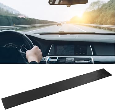 Aramox Windshield Sun Visor Strip, Universal 20x150cm Car Window Tint Film UV Block Windshield Sun Visor Strip with Scraper