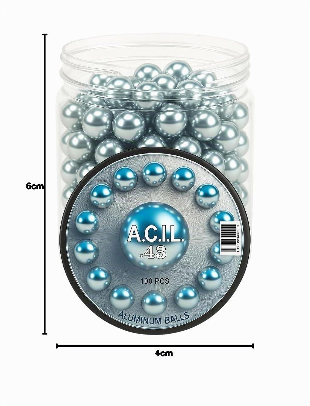 Aluminium-Bälle in 43 Kaliber Solid Resuable Seamless Paintballs for High Impact, Training, Target Practice and Defense .43 Cal.