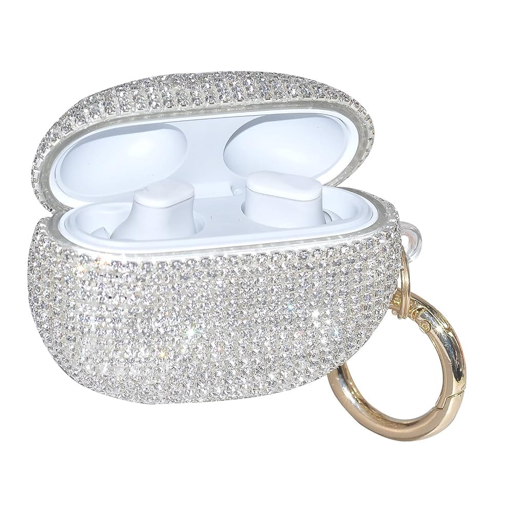 Pretaco for Beats Studio Buds Wireless Bluetooth Headphones Case, Sparkling Premium Diamond Headphone Cover, Full Protection Shock and Scratch