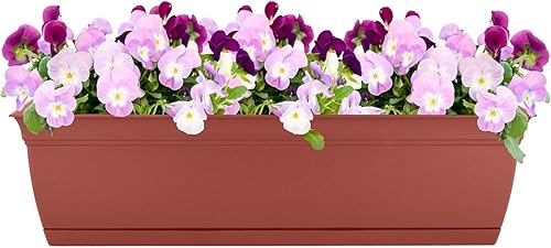 Miniatura 2 de The HC Companies Caja de ventana de plástico Eclipse de 30 pulgadas, 7.76 x 29.98 x 6.57 pulgadas, color arcilla