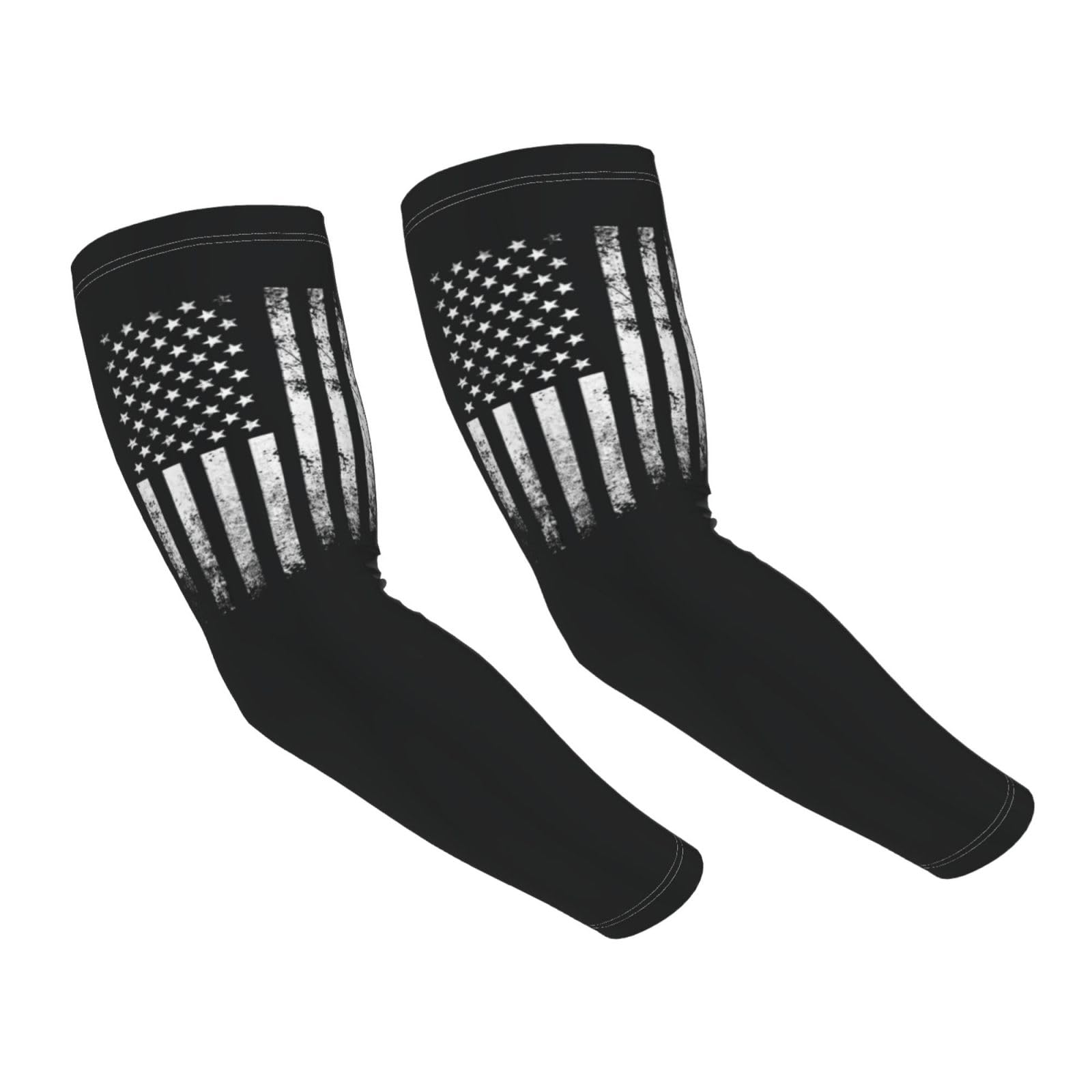 SwpWab Vintage Black American Flag Sun-Defying Elegance Comfortable Cooling Arm Sleeves