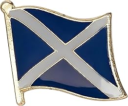 Scotland Saltire Flag Lapel Pin – St Andrew’s Cross Enamel Badge – Scottish National Symbol – Size: 1.6cm x 1.9cm